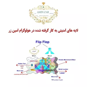 سکه طلا 18 عیار زرباشی مدل امین زر 0.600 
