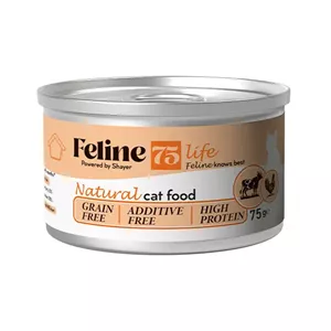 کنسرو نچرال گربه فیلاین طعم مرغ و گوشت 75g
