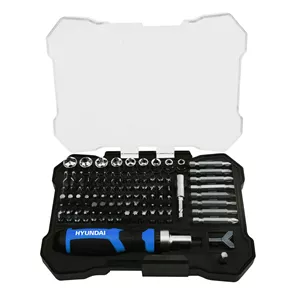 سر پیچگوشتی هیوندای مدل HC-105B مجموعه‌ی 105 عددی | مشکی