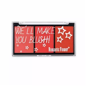 پالت رژگونه 3 تایی رومانتیک فلاور مدل WE'LL MAKE YOU BLUSH 2