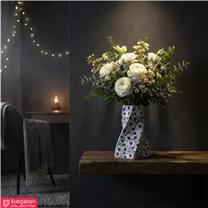 گلدان اهورا شکوفه آبی