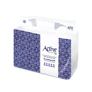 دستمال کاغذی اقتصادی اکتیو بسته 4 عددی هر بسته 250 برگ دولا