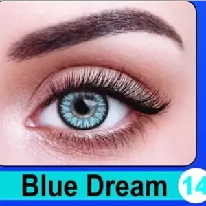 لنز چشم رنگی نیوویژن رنگ آبی دور مشکی Blue dream