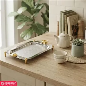 سینی روما دو رنگ ریور مدل RM104T نقره ای