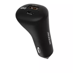 شارژر فندکی مدل wopow wr02 دارای خروجی TYPE-C و USB فست شارژ 38 وات