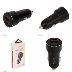شارژر فندکی برند Yesido مدل Y64 دارای خروجی USB و TYPE-C فست شارژ 50 وات