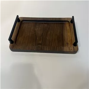 سینی چوبی پذیرایی دسته دار