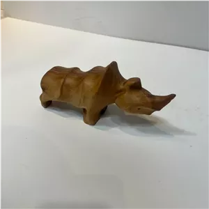 مجسمه چوبی دستساز مدل کرگدن
