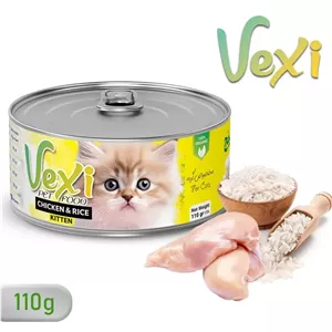 کنسرو پته ای بچه گربه کیتن وکسی طعم مرغ و برنج 110 گرمی