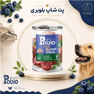 کنسرو نچرال بچه گربه کیتن پابلو مرغ و بلدرچین 430 گرم