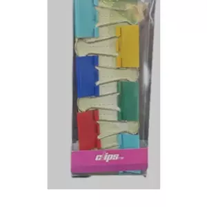 گیره دوبل 32mm طلایی و رنگی 6 عددی(رنگارنگ)