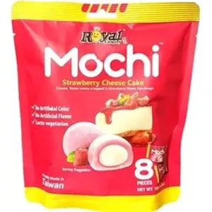 موچی چیز کیک توت فرنگی رویال بسته 8 عددی