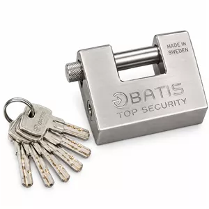 قفل کتابی باتیس مدل BA80020 سایز 94 میلی متر به همراه 5 عدد کلید برنجی