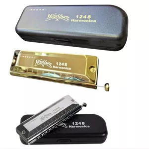 سازدهنی کروماتیک Harmonica Washburn1248 نقره ای
