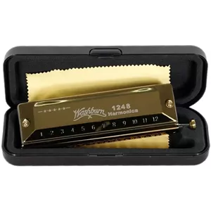 سازدهنی کروماتیک Harmonica Washburn1248 طلایی