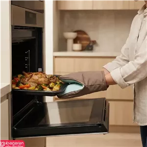 دستکش فر بلند پارچه ای با کف سیلیکونی بنتاتی آبی