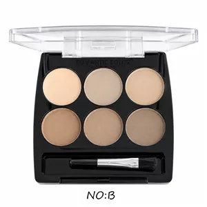 پالت سایه و کرم ابرو شش رنگ رومانتیک کالر مدل EYEBROW KIT کد B