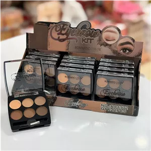 پالت سایه و کرم ابرو شش رنگ رومانتیک کالر مدل EYEBROW KIT کد C