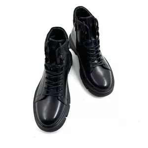 بوت چرم مردانه کژوال روزمره مشکی مدل P24 | چرم میخچی 43