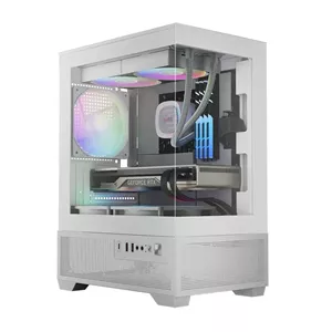 کیس کامپیوتر گیم دیاس سفید مدل Aura GC9M ARGB | گارانتی 18 ماهه سایبر