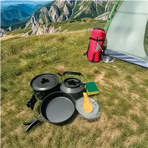 ست 7 تکه ظروف کمپینگ گرین لاین مدل Green Lion 7 IN 1 Camping Cookware