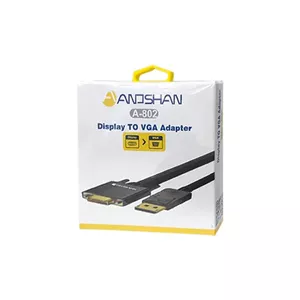 کابل تبدیل DisplayPort به VGA آنوشان مدل A-802 کانکتور طلایی