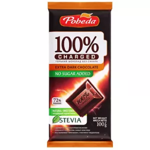 شکلات تبلتی پوبیدا 72% با استویا (100% انرژی بخش)