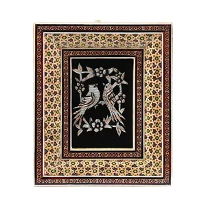 قاب 9*13 دو گل خاتم معمولی قلم زنی 