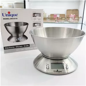 ترازو آشپزخانه یونیک کاسه دار حرفه ای un-6518 استیل