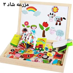 تخته مگنتی دو طرفه وایت بردی و گچی حیوانات مزرعه 2
