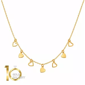 گردنبند طلای 18 عیار گردنبندقلبی لیزری کد 1WNE097 