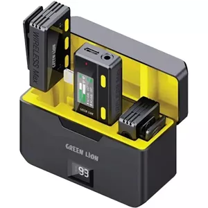 میکروفون یقه‌ای بی‌سیم گرین لاین همراه با ریموت کنترل مدل GNWMICRTCBK