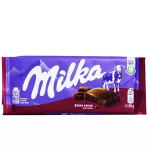 شکلات شیری میلکا اکسترا کاکائو 90 گرم | Milka Extra Cocoa Alpine Milk 90g