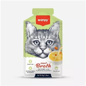 سوپ گربه ونپی سفارش اروپا با طعم آبگوشت مرغ و کدو و هویج 50 گرم