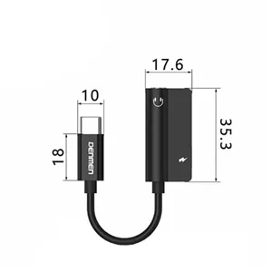 تبدیل Jack 3.5m & Lightning به Lightning دنمن Denmen DU06