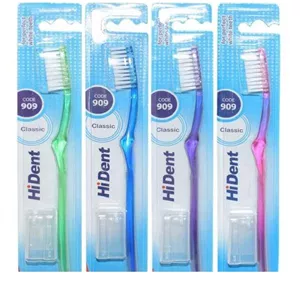 مسواک های دنت (Hi Dent) مدل 909 با برس متوسط مجموعه 4 عددی چند رنگ 