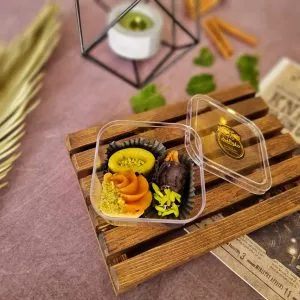 پک های تک نفره 3 آیتمی تارت زعفرانی، حلوای پسته و خرما آجیلی حلوالند