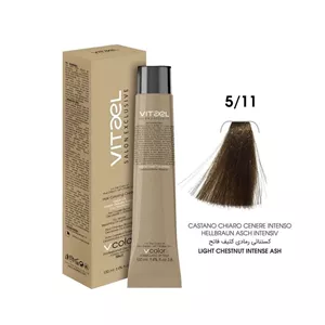 رنگ مو ویتاال (vitael) شماره 5.11 قهوه ای دودی روشن قوی حجم 100 میلی‌لیتر