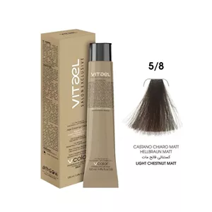 رنگ مو ویتاال (vitael) شماره 5.8 قهوه ای زیتونی روشن حجم 100 میلی‌لیتر