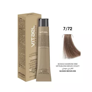 رنگ مو ویتاال (vitael) شماره 7.72 بلوند شکلاتی بنفش حجم 100 میلی‌لیتر