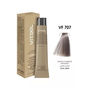 رنگ مو ویتاال (vitael) شماره 707 خاکستری ذغالی حجم 100 میلی‌لیتر