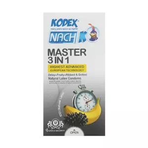 کاندوم تاخیری ناچ کدکس (Nach Kodex) مدل Master 3In1 بسته 12 عددی