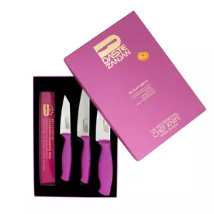 ست چاقو چهار پارچه ثمین دست زنجان مدل SDZ22N-111 | بنفش