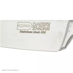 چاقو ثمین دست زنجان مدل SDZ722-133 | قهوه‌ای روشن براق