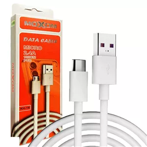 کابل شارژ موکسوم مدل KH-18 طول ۱ متر سفید