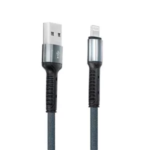 کابل تبدیل USB به لایتنینگ الدینیو مدل LS63 طول 1 متر طوسی تیره
