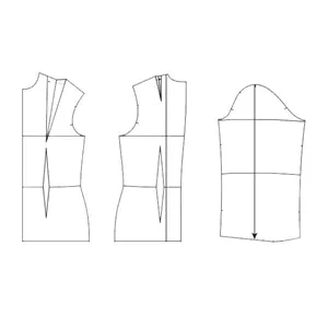 الگو خیاطی بالاتنه و آستین زنانه متد abm سایز 36 تا 54