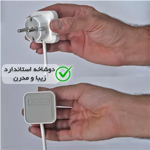 کابل سیار مدل ضامن دار  طول 4 متر | سفید