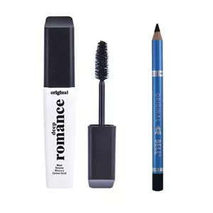 ریمل حجم دهنده دیپ رومانس (Deep Romance) مدل DR01 به همراه مداد چشم بل مدل Waterproof Long Lasting