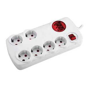چند راهی برق و محافظ دیجیتال آفر الکترونیک مدل OR306 رنگ سفید